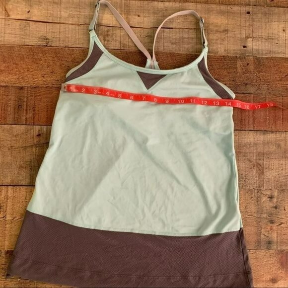Lole workout tank with built in bra in blue and gray - M - Picture 5 of 12
